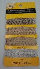 Bead Landing Hemp Cord with Metallic Twist 4 colors Total 78.8ft Jewelry Making