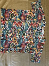 Vintage 1980/90s SOSTANZA Woman’s Pull Over Shirt, Mesh, Medium Short Sleeve USA