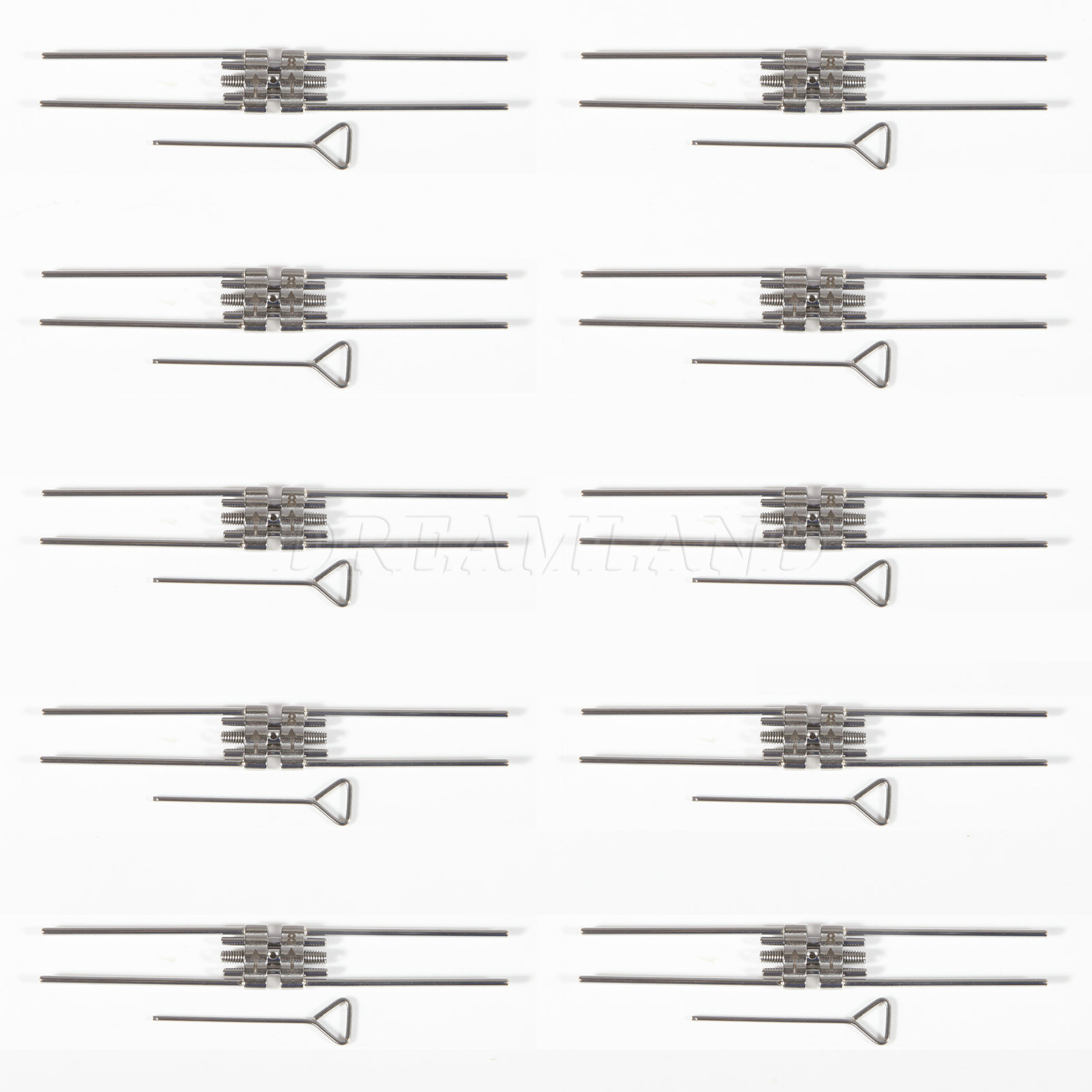 10 Pack Dental Orthodontic Stainless Steel Expansion Screws Rapid Frame 8mm M2N Cena, 100% nowy