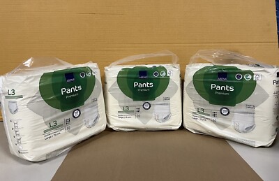 Abena Pants Premium Protective Underwear - White Size L3 (45 Count) New