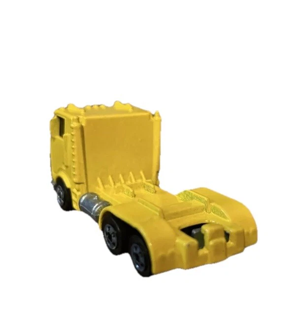 复古 1986 风火轮半卡车驾驶室拖拉机 Cabover 美泰压铸破坏卡车 — 第 3/4 张图片