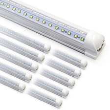 10-Pack 8ft LED Shop Light Fixture - 90W T8 Integrated LED Tube Light - 6500K...