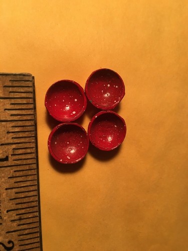 VTG LOT DOLLHOUSE MINIATURE METAL Red Blue Enamelware Coffee Tea Dishes Taiwan - Picture 5 of 12