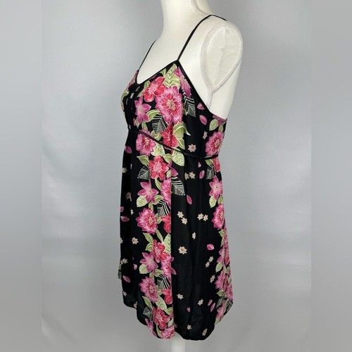 Oscar de la Renta Babydoll Nightie Pijama Corto Transparente Floral Mediano - Imagen 4 de 10