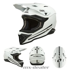 Casco O'Neal 1 SRS V.25 ECE06 Solid bianco New MX casco cross motocross cross enduro