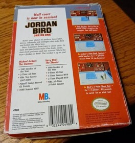 Jordan vs Bird One-On-One Nintendo Entertainment Game 1989 Auth Working NES CIB
