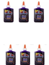 Elmer's   4oz 6PACK Disappearing Purple Liquid School Glue, Washable  Non-toxic