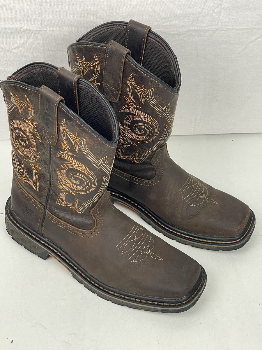 Georgia Boot Carbo-Tec Kids 8” Size Pull-On Zip Saddle Boot