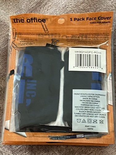 The Office Adult Face Mask NBC Michael Scott Dwight Schrute - Picture 2 of 2