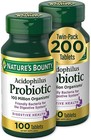 Probiotic Acidophilus 100 Million Organisms 200 Tabs (2x100) Vegetarian Exp 2025