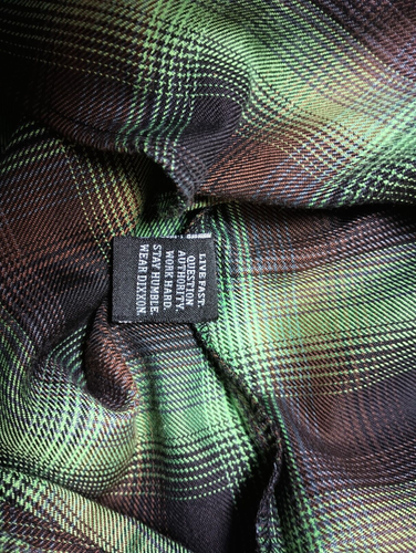 DIXXON Flannel Co. Youth Med Button Snap Long Sleeve Shirt Kids Green Black DFC - Picture 6 of 7