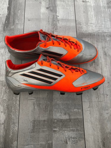Adidas F50 Adizero Gray Orange Football 