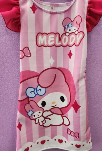 Girls for Dress Princess Cartoon Print Melody Casual Clothes Size M (4/6 Years)