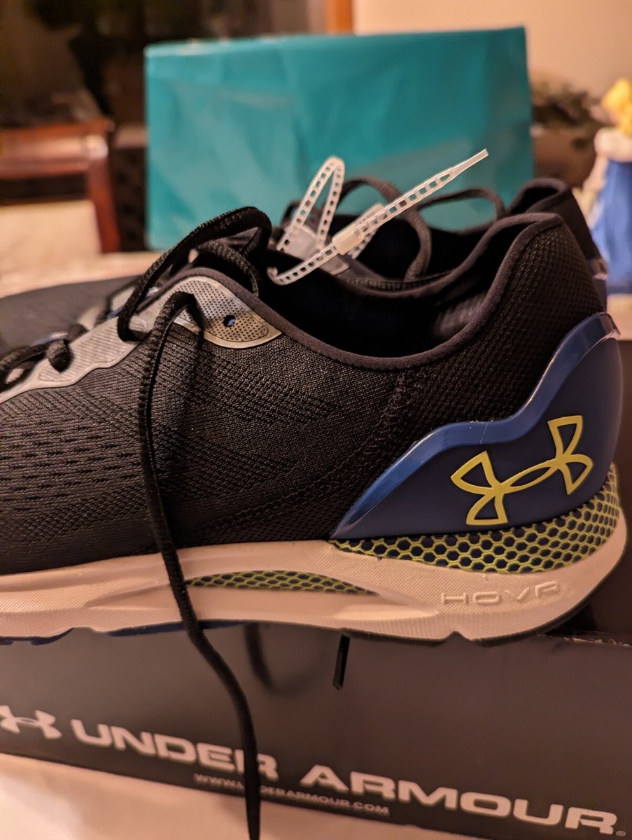 **「MU」** Under Armour HOVR Sonic 6 Mens 12.5 Black/Blue Athletic Shoes New