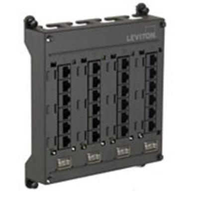 24-Port Leviton Cat 5e Patch Panel - Structured Media Twist & Mount, Black