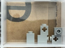 LEGO Parts - Light Bluish Gray Technic, Brick 1 x 1 Axle Hole - No 73230 - QTY 5