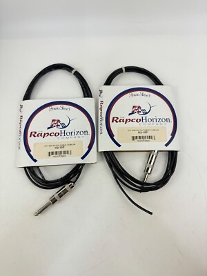 x(2) Rapco Horizon 10FT Mini Patch Cable 1/4-BLUN M2-10P