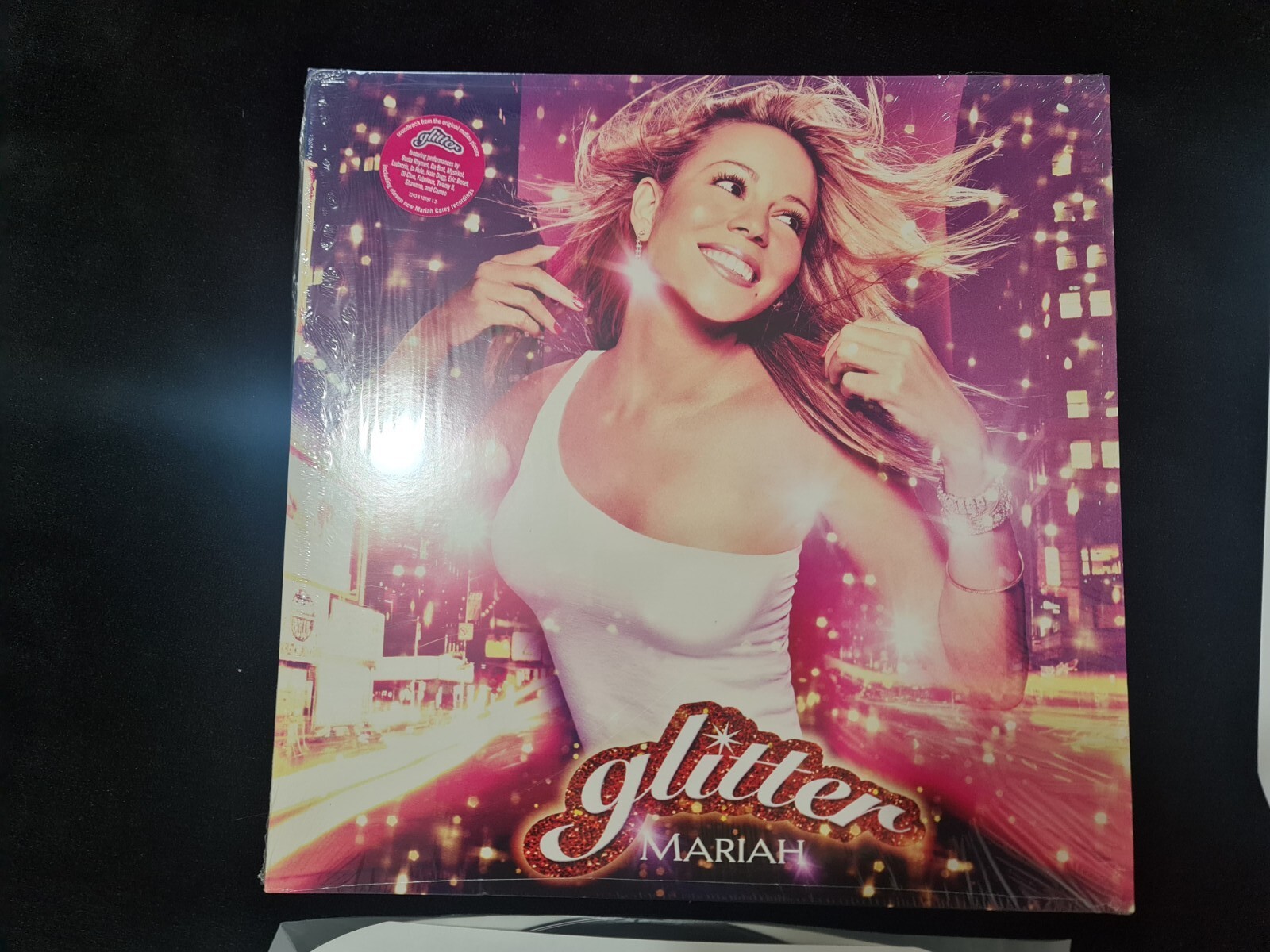 Mariah Carey Glitter 2 Vinyl Record LP Shrink Hyper Sticker w Rare Promo Sticker