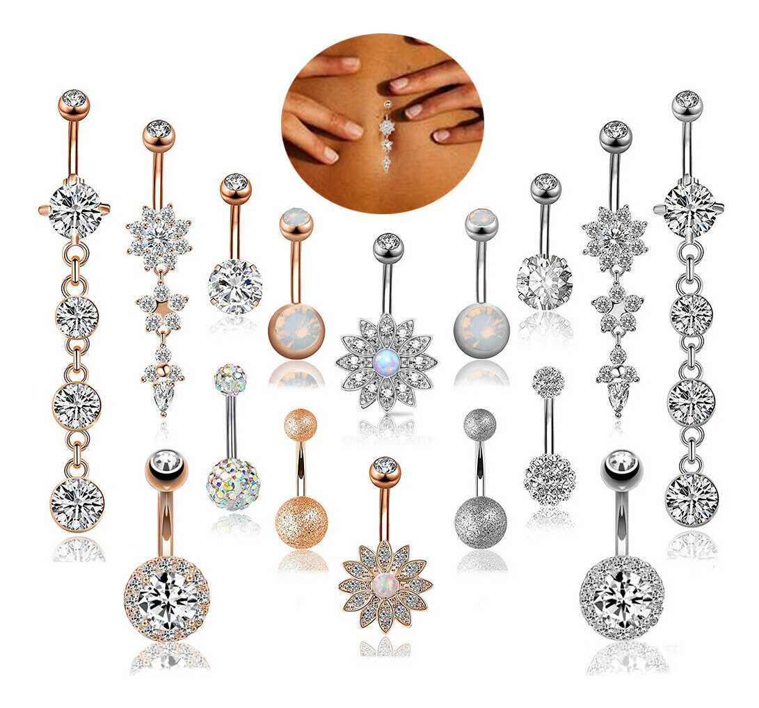 No Dangle Belly Rings - D.bella Jewelry