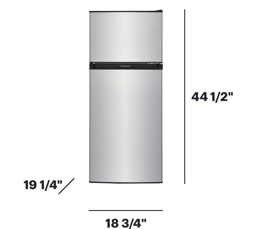 4.5 Cu Ft Mini Fridge Freezer 2 Door Stainless Steal Small Compact