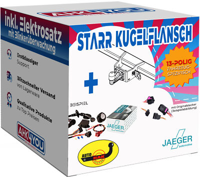 AUTOHAK AHK für Fiat Ducato 14-21 5998mm starr Kugelflansch + 13-pol JAEGER SPEZ