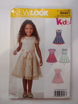 New Look 0457 Size 3-8 Girl's Dress 