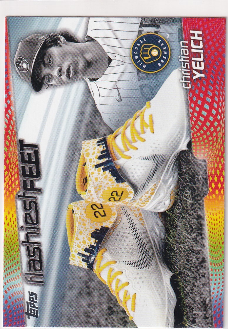2022 TOPPS FLASHIEST FEET CHRISTIAN YELICH MILWAUKEE BREWERS BASEBALL JC-1062