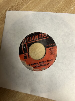 45 RPM Vinyl Wilson Pickett  Funky Broadway   I m Sorry About That  Atlantic 