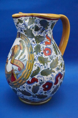 ICAP Gualdo Tadino Jug vase ceramic majolica lustre 1900 20th Santarelli style - Picture 7 of 24