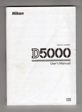 Nikon D5000 Digital Camera Genuine User's Manual / Instruction Guide In English