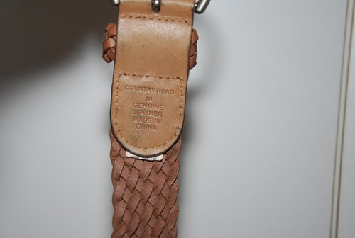 Country Road Tan Colour Genuine Leather Plaited Women's Waist Belt Size Medium - Picture 5 of 5
