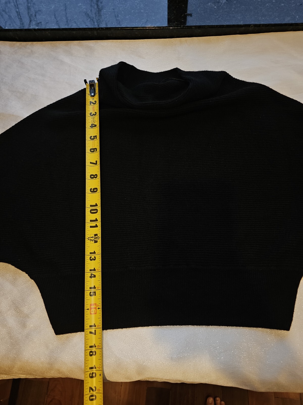 AllSaints Ridley Cowl Neck Wool & Cashmere Crop Sweater Sz S image 9