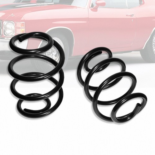 Fits Chevy GMC Truck C10 1963-1972 Rear 4" Drop Coil Spring Set Black Steel - Foto 3 di 5