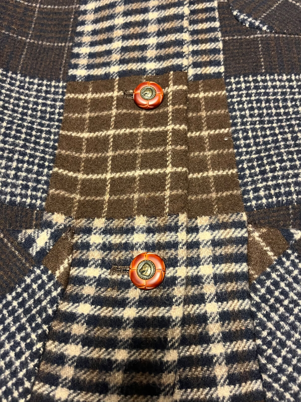 Vtg JL Colebrook Medium Jacket Patchwork Long Sle… - image 4