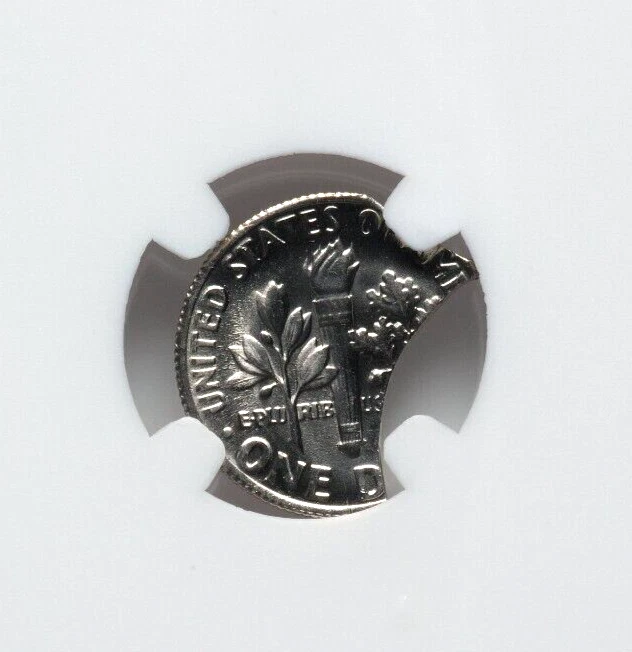 1977 DIME DOUBLE CLIP ERROR NGC MS-67 FT! - Image 2 of 3