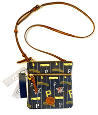 Dooney Bourke MLB Pittsburgh Pirates Double Zip Crossbody Shoulder Bag Purse