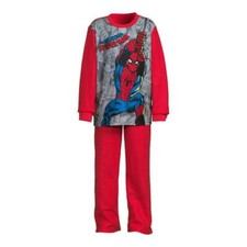 Boys Spider-Man Red Long Sleeve Top Pants 2pc Pajama Set MANY SIZES NEW