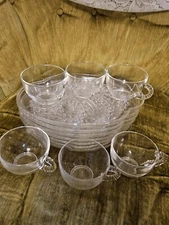 Glass Snack Plate Set