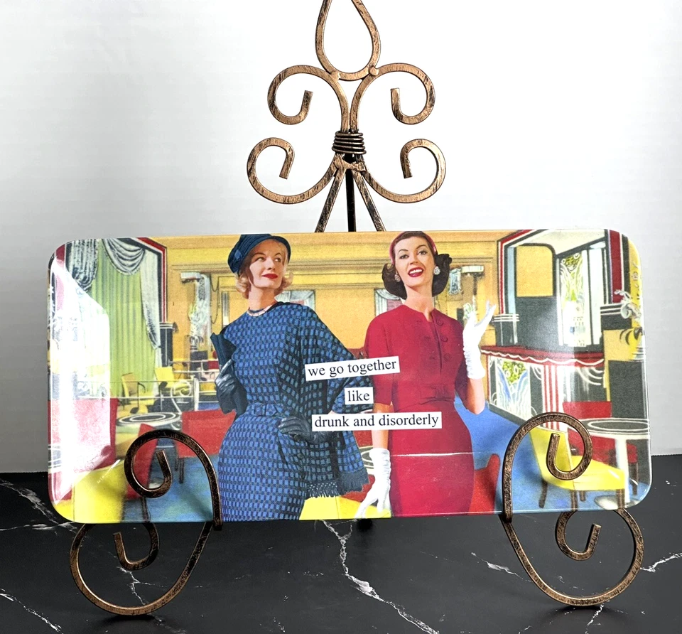 Bandeja para servir Anne Taintor vamos juntos como borrachos y desordenados Foto 2 de 4