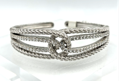 Judith Ripka ctw Sterling Silver Cubic Zirconia Wrap Cuff