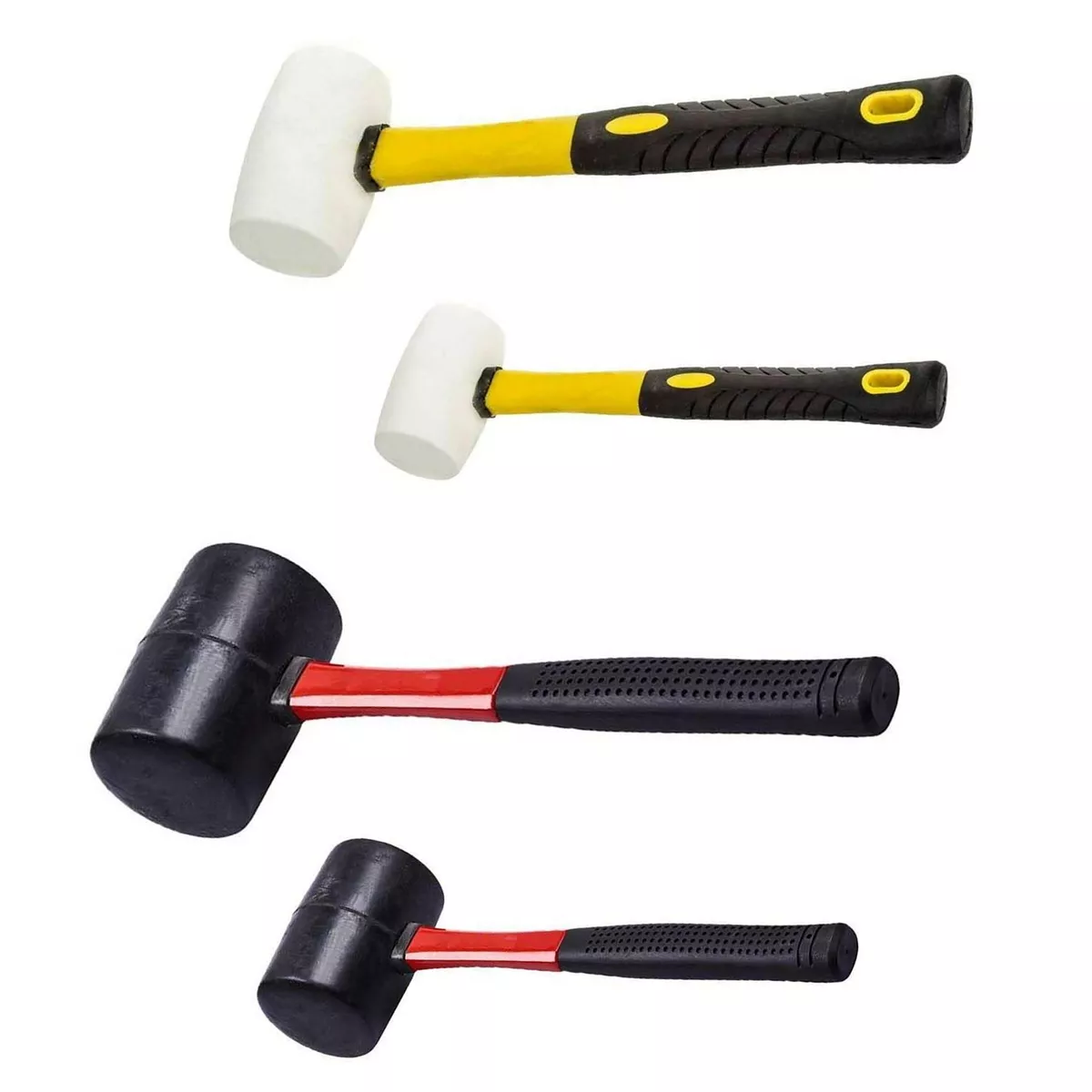 16 oz Rubber Mallet - White - Fiberglass Handle