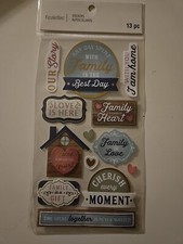 Recollections FAMILY IS A WORK OF Heart Scrapbooking Stickers