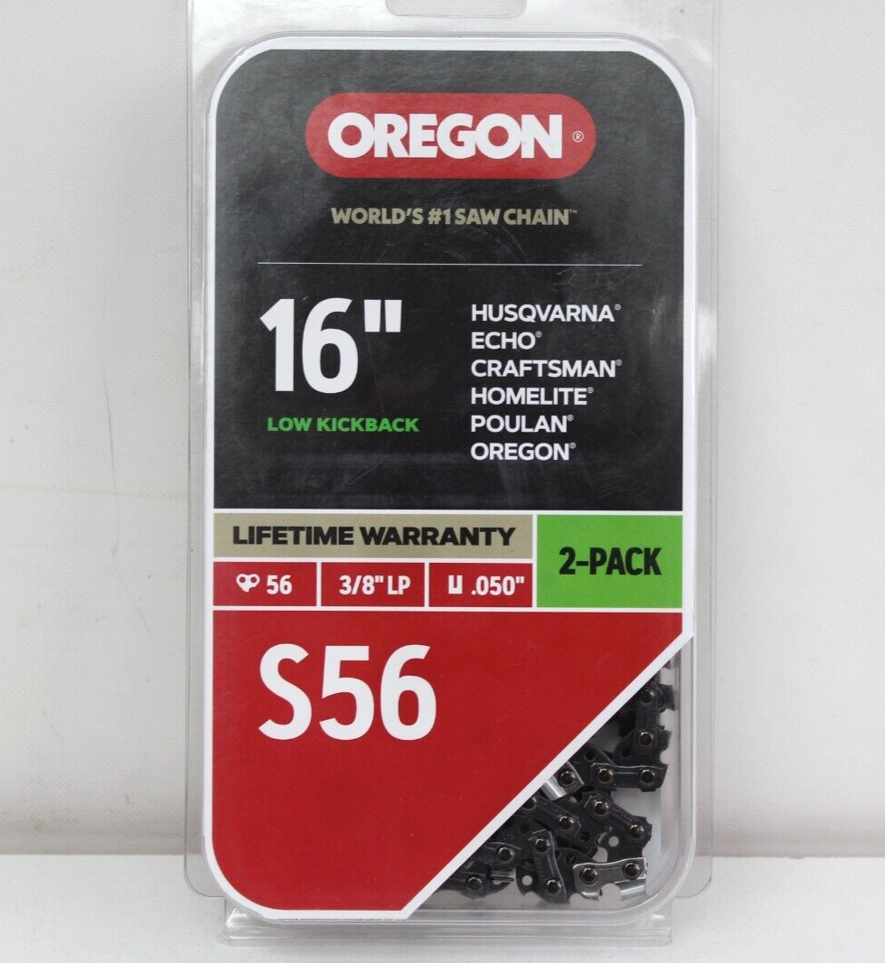 Oregon Chainsaw Chain 16 Low Kickback S56 2 Pack