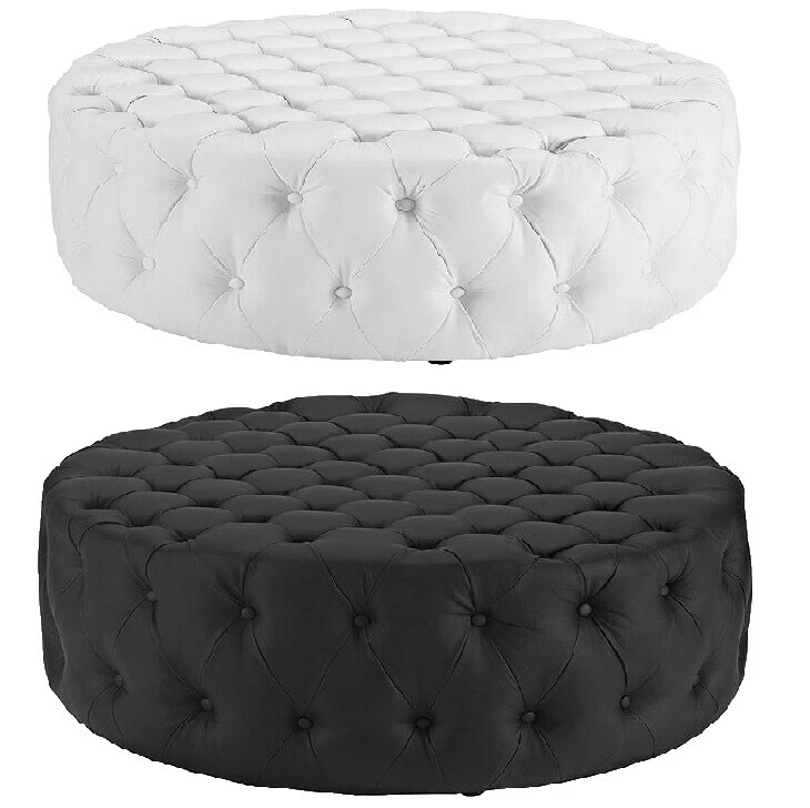 Vinyl Contemporary Ottomans, Footstools & Poufs