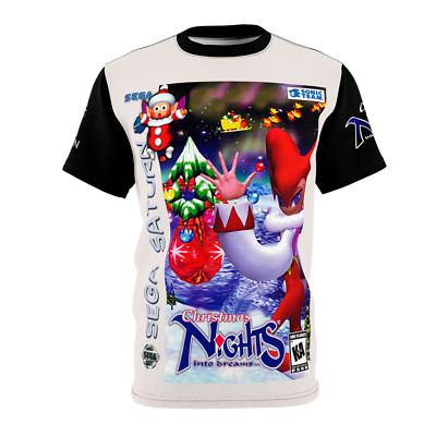 Christmas NiGHTS into Dreams Sega Saturn Retro Video Game Box Cover Game T-Shirt