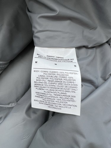 Men's Medium Jordan 550 Fill Down Vest Gray Full Zip 682805 012 Zip Pockets - Picture 14 of 16
