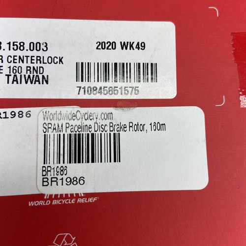SRAM Paceline Disc Brake Rotor - 160mm 6-Bolt Silver Black New! - Picture 7 of 8