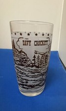 Davy Crockett American Pioneer 5 Drinking Glass Goblet C1955