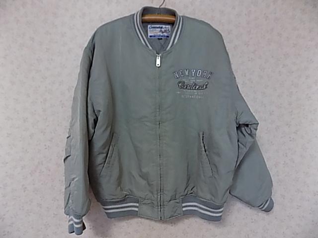 Mens Light Gray Padded Stadium Jacket Size L Pre-Owned Minor Flaw