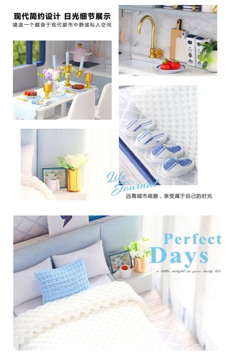 Dollhouse Miniature Diy Kit - A066, two stories luxury house, TIME APPARTMENT - Picture 19 of 24